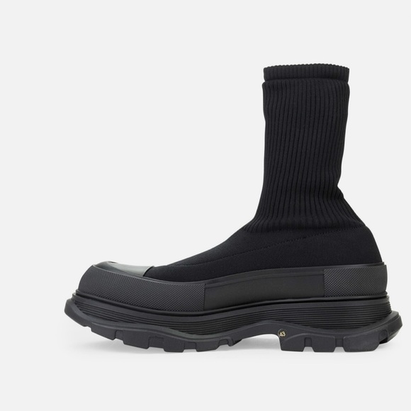 Alexander McQueen Black High-Top Sock Sneakers main image 5
